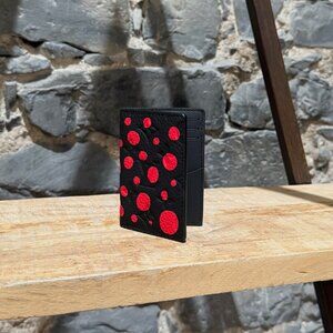Louis Vuitton X Yayoi Kusama FW22 Black Red Dots Taurillon Pocket Organizer